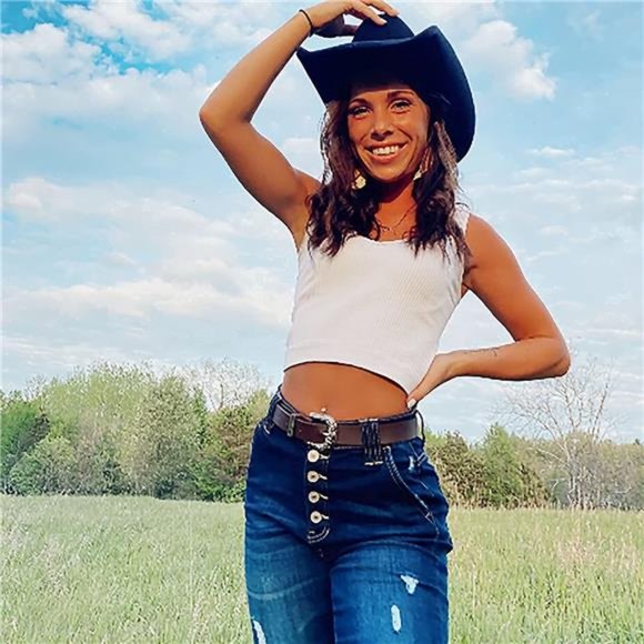 YCMI Western-Belts Vintage Leather Western Buckle Cowgirl Waist Belt